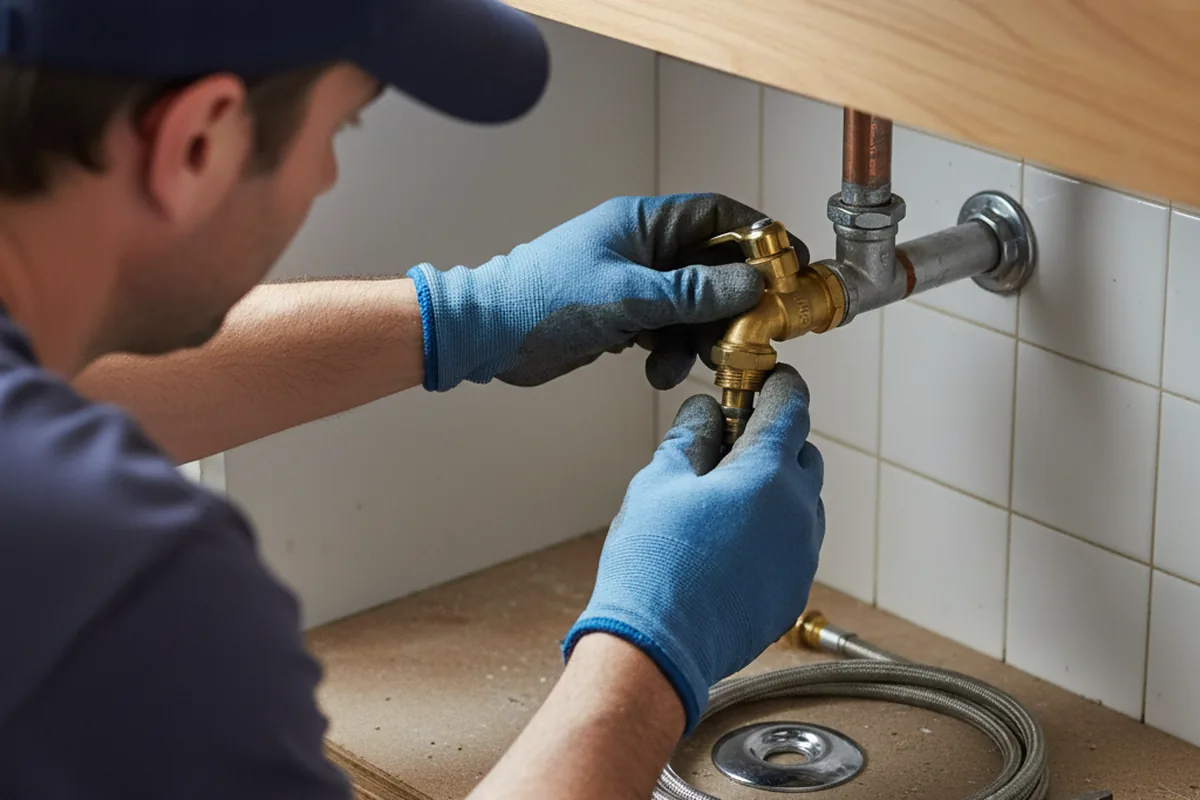 Shutoff valve and fitting work during Emergency Plumbing in Jasper